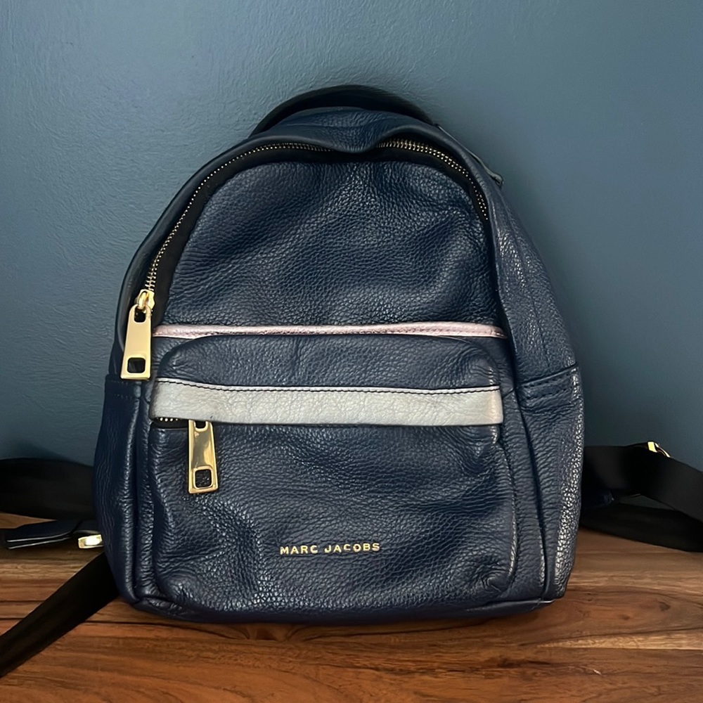 Marc Jacob’s Mini Navy Blue Leather Backpack